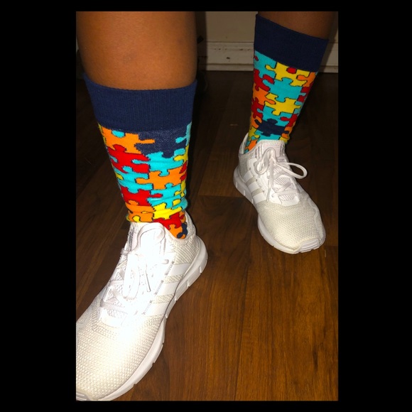 Autism Awareness Puzzle Socks - Picture 1 of 2